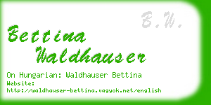 bettina waldhauser business card